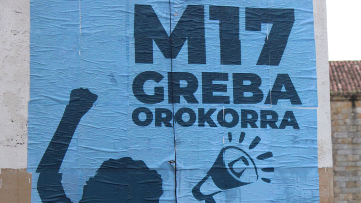 Goizetik arratsaldera arteko protesta ekintzak Ermuan, martxoaren 17ko greba egunean