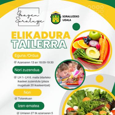 Tailerra: "Elikadura tailerra"