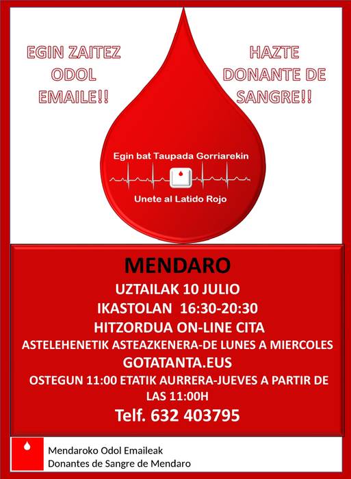 Odol ateratzea Mendaron