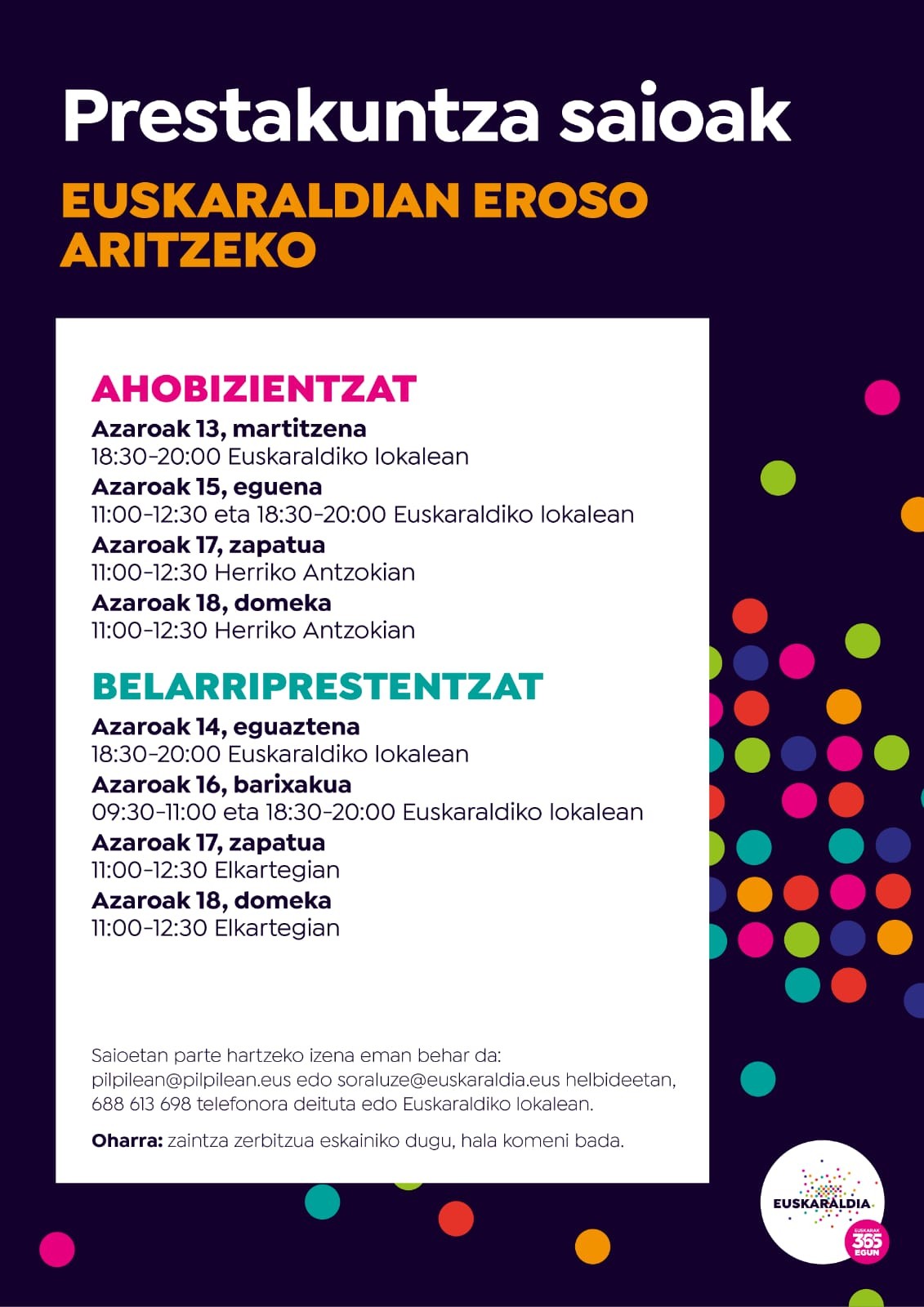 Tailerren egutegia 