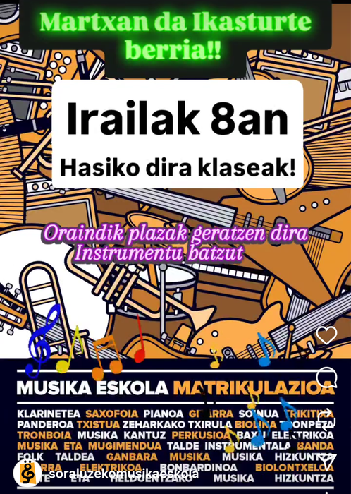 Irailaren 8an hasiko dira eskolak