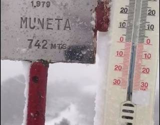 Elurrak mendi gainak zuritu ditu Elgoibar inguruan