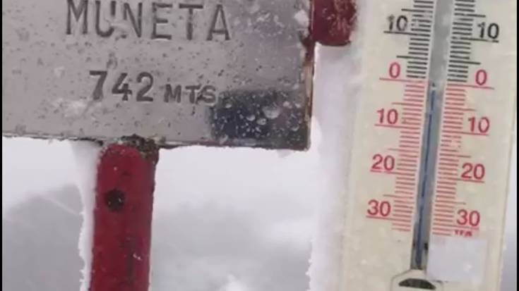 Elurrak mendi gainak zuritu ditu Elgoibar inguruan