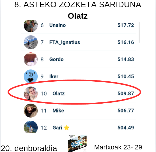 Egunean Behin (20) Ermuan: 8. astea