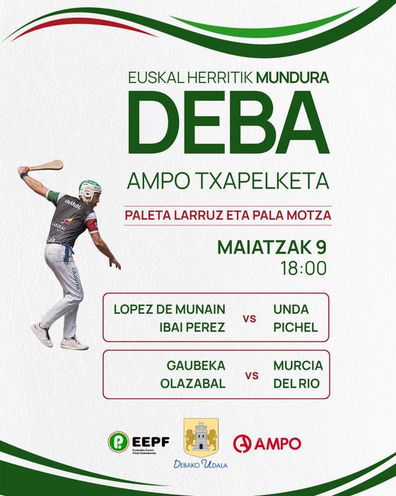 Ampo txapelketa: paleta larruz eta pala motza