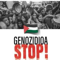 Palestinaren aldeko elkarretaratze zaratatsua