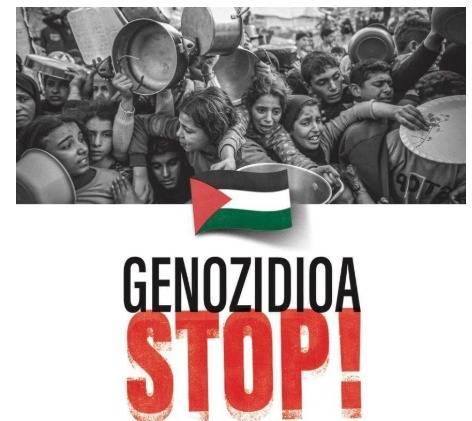 Palestinaren aldeko elkarretaratze zaratatsua