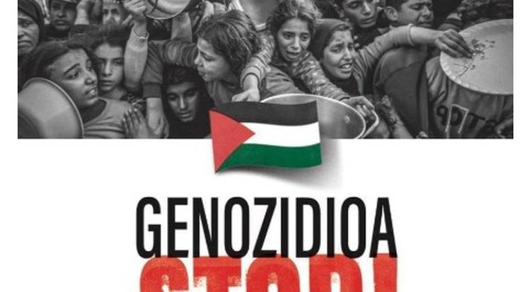 Palestinaren aldeko elkarretaratze zaratatsua