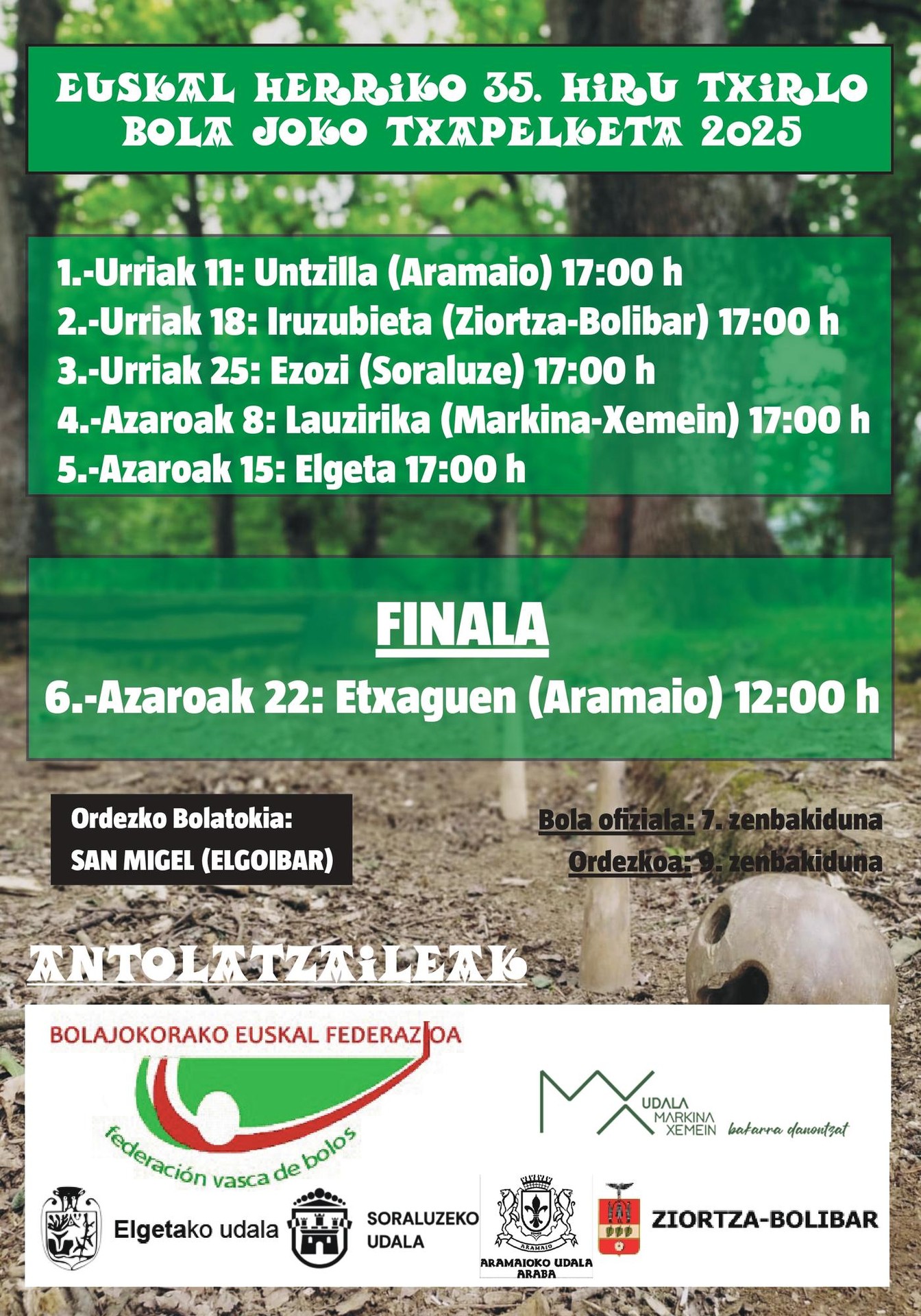 Euskal herriko hiru txirlo bola txapelketa