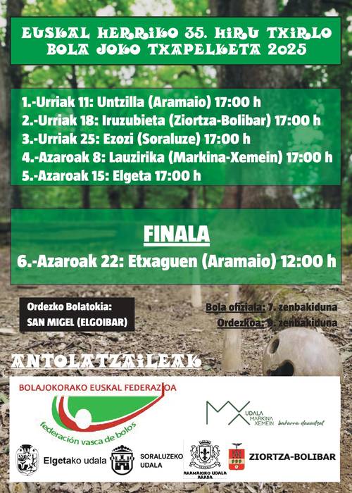 Euskal herriko hiru txirlo bola txapelketa