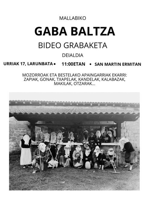 Gaba Baltzaren bideoaren grabaketa
