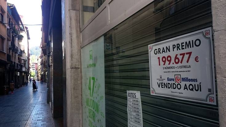 Euromillones zozketak 199.000 euro laga ditu Elgoibarren