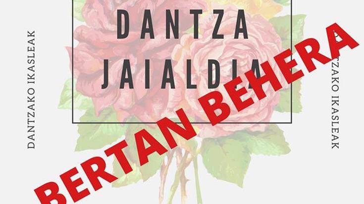 Musika Eskolak bertan behera laga du gaur arratsaldeko dantza jaialdia eta aurrez aurreko eskolak eten ditu