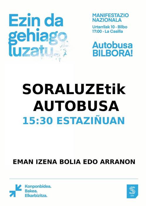Autobusa Bilboko manifestaziora (Sare)