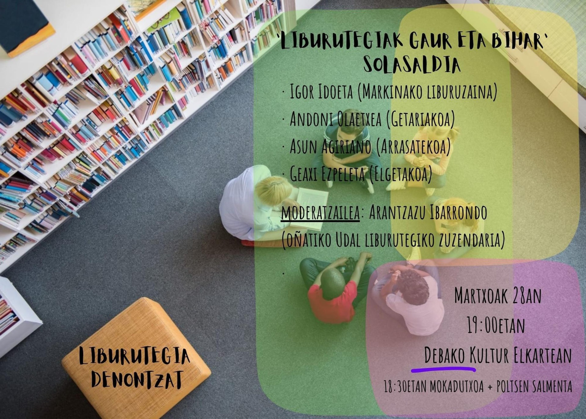 Solasaldia Debako Kultur Elkartean "Gaurko eta biharko liburutegiak"