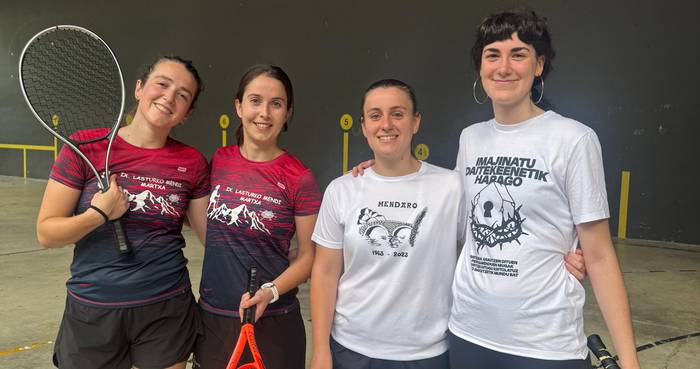 Bihar arratsaldean jokatuko dituzte Mendaron frontenis txapelketako finalak