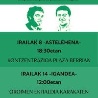 Asier eta Iñakiren heriotzaren XIV. urteurreneko oroimen ekitaldia