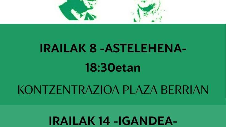 Asier eta Iñakiren heriotzaren XIV. urteurreneko oroimen ekitaldia