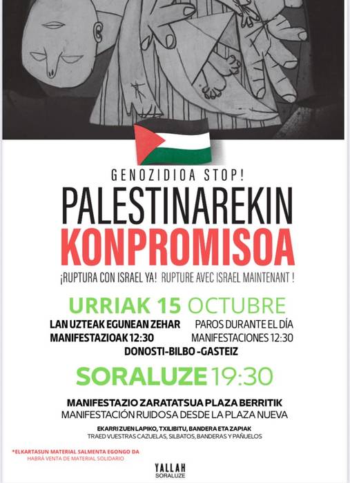 Elkarretaratzea: Stop genozidioa, Palestinarekin konpromisoa