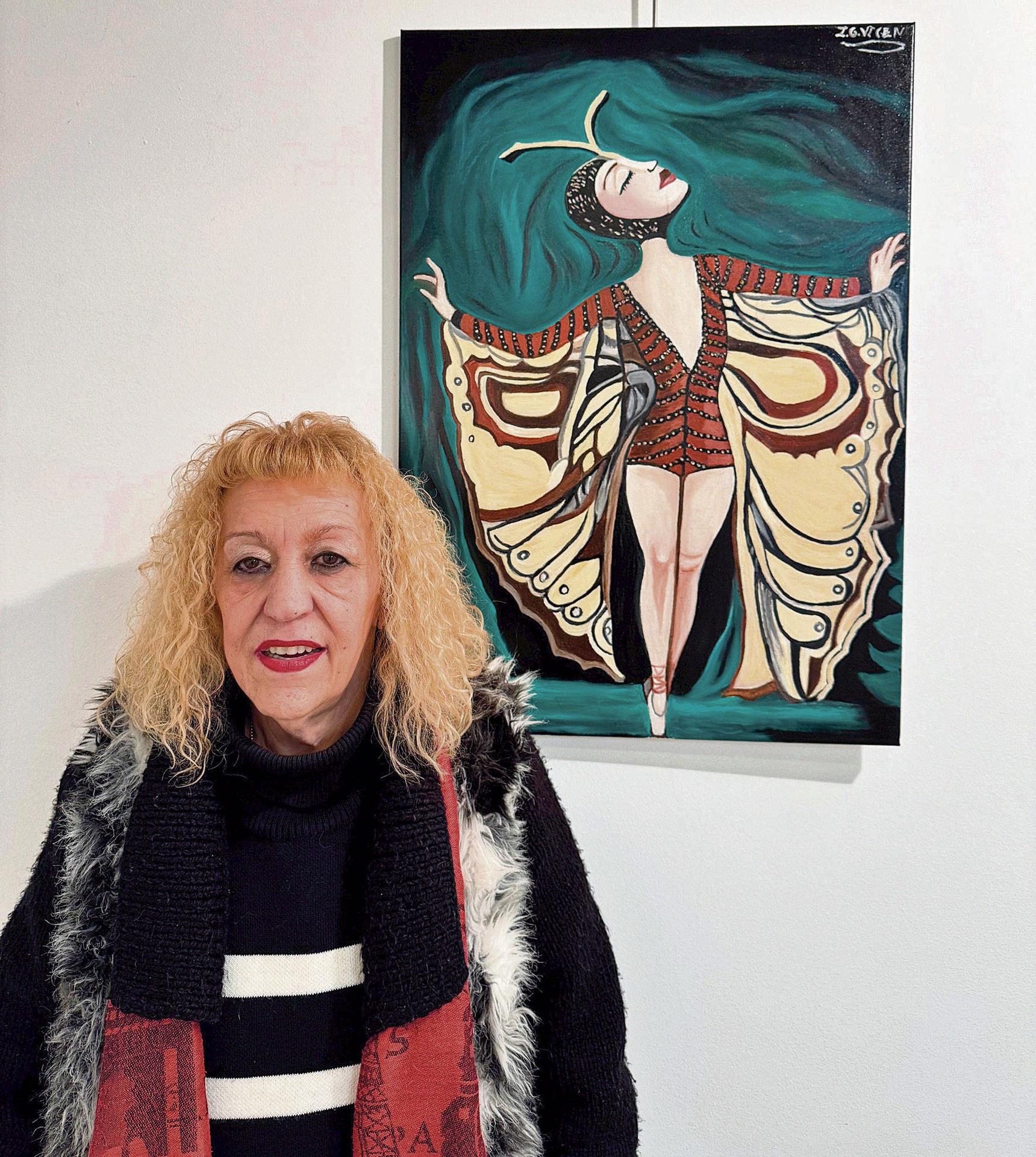 Isabel García ermuarraren margoak ikusgai daude Lobianon