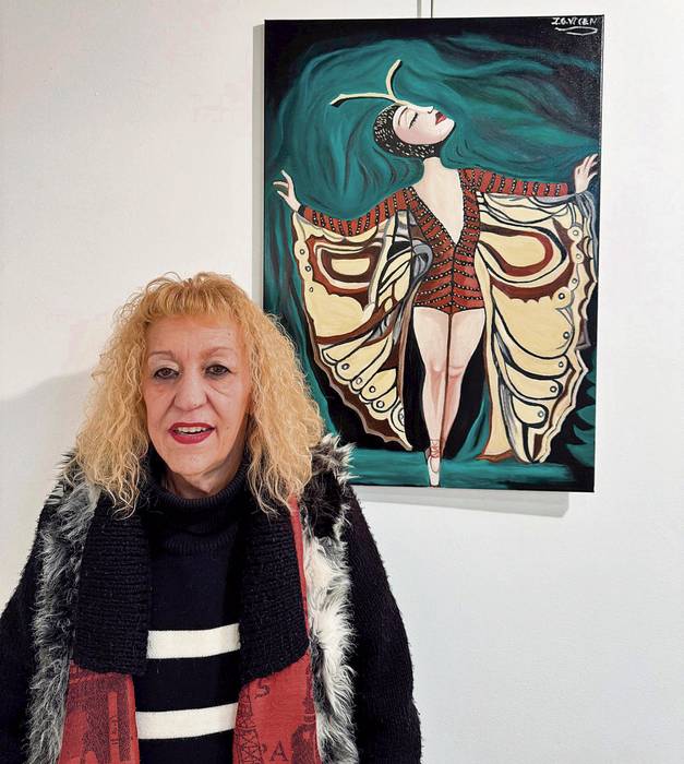 Isabel García ermuarraren margoak ikusgai daude Lobianon