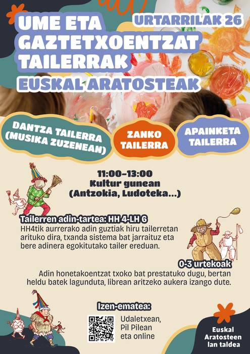 Haurrentzako tailerrak: "Euskal Aratosteak"