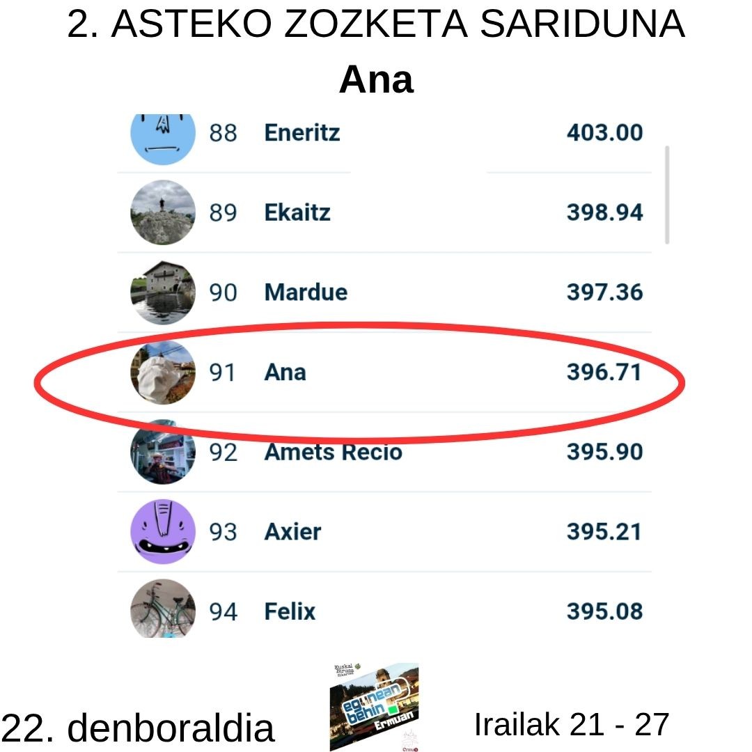 Egunean Behin (22) Ermuan: 2. astea