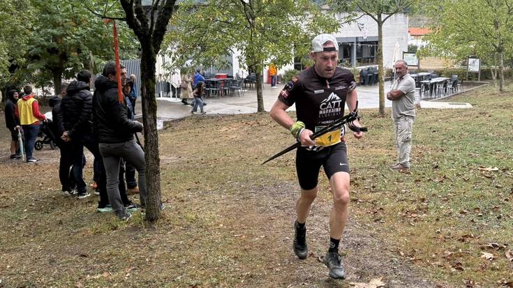 Iñigo Lariz, podiumaren atarian Beriain Kilometro Bertikalean