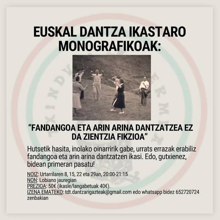 Euskal Dantza Ikastaro Monografikoak