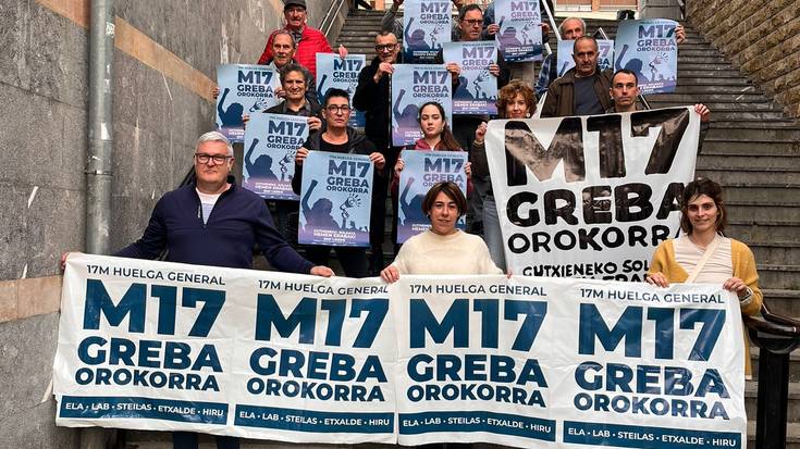 Martxoaren 17ko greba orokorrean parte hartzera deitu dituzte herritarrak