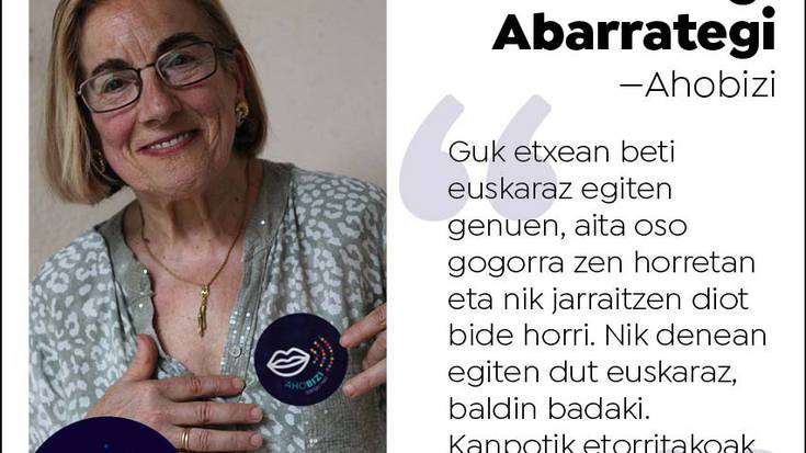 Araceli Maiztegi, ahobizi: "Guk etxean beti euskaraz egiten genuen, aita oso gogorra zen horretan"