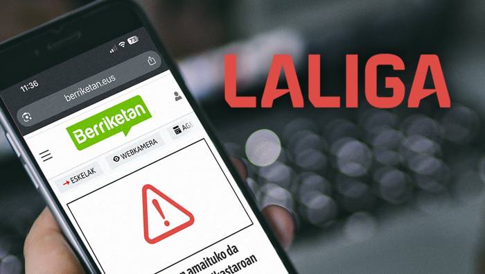 Arazo teknikoak Berriketan.eus webgunean, Espainiako futbol ligak agindutako blokeoen ondorioz