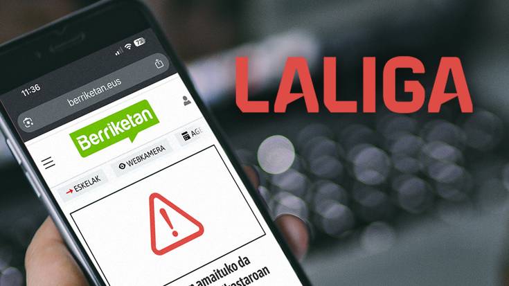 Arazo teknikoak Berriketan.eus webgunean, Espainiako futbol ligak agindutako blokeoen ondorioz