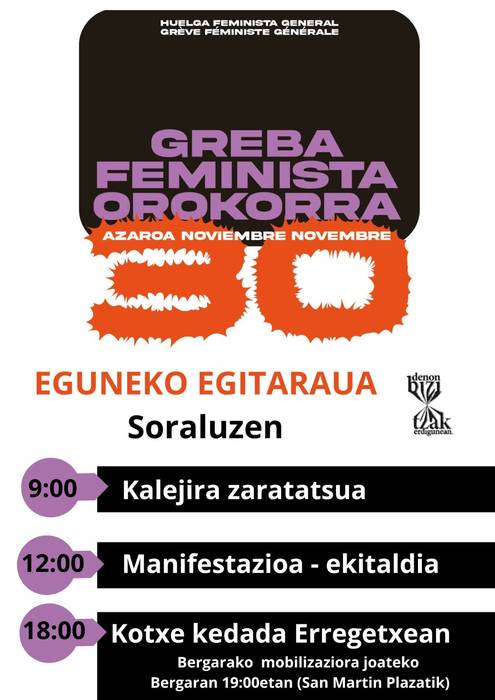 Greba feminista orokorra Soraluzen