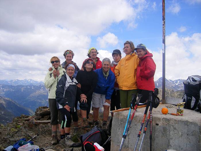 Coma Pedrosa (2.946 m.) Andorrako mendiaren tontorrean, 2010ean.