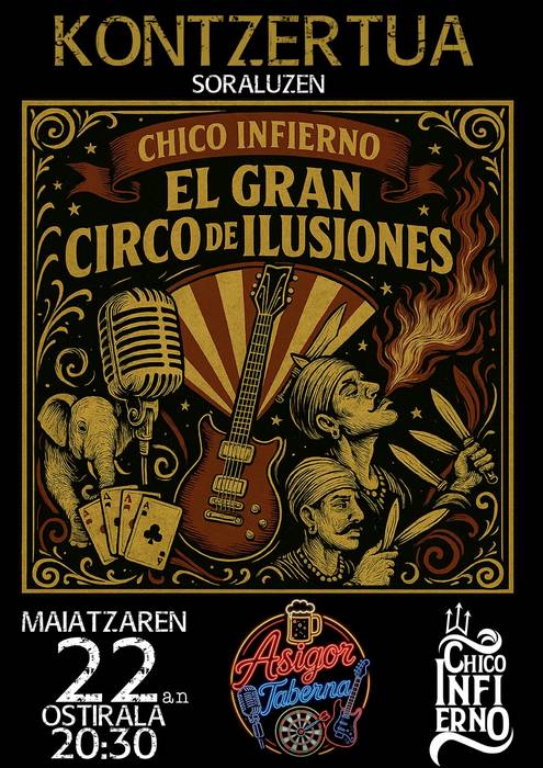 Kontzertua: ‘Chico infierno. El gran circo de ilusiones’