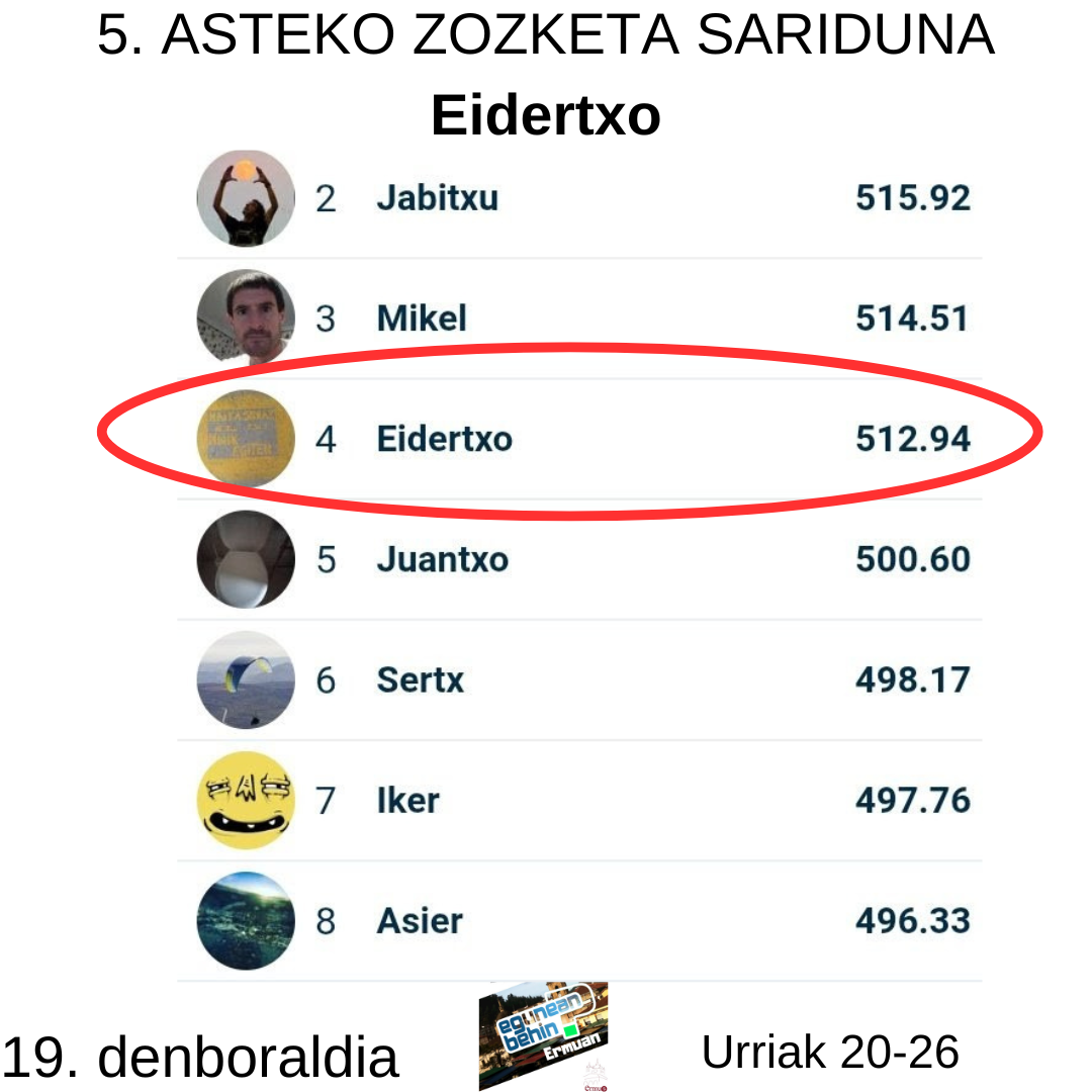 Egunean Behin (19) Ermuan: 5. astea