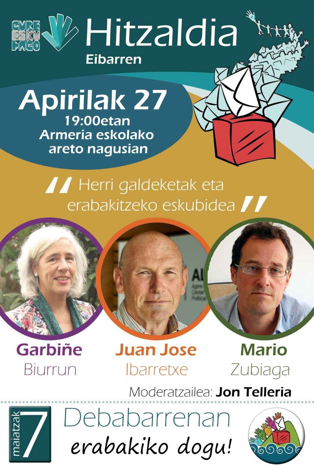 Hitzaldia: Ibarretxe, Biurrun eta Zubiaga