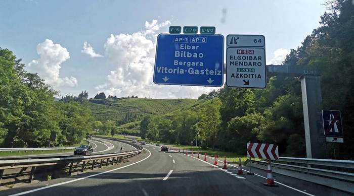 Fresatu lanak egingo dituzte asteburuan AP-8-an, Elgoibar eta Mendaro arteko tartean