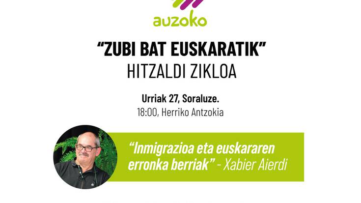 Hitzaldia: 'Inmigrazioa eta euskararen erronka berriak' (Xabier Aierdi soziologoa)