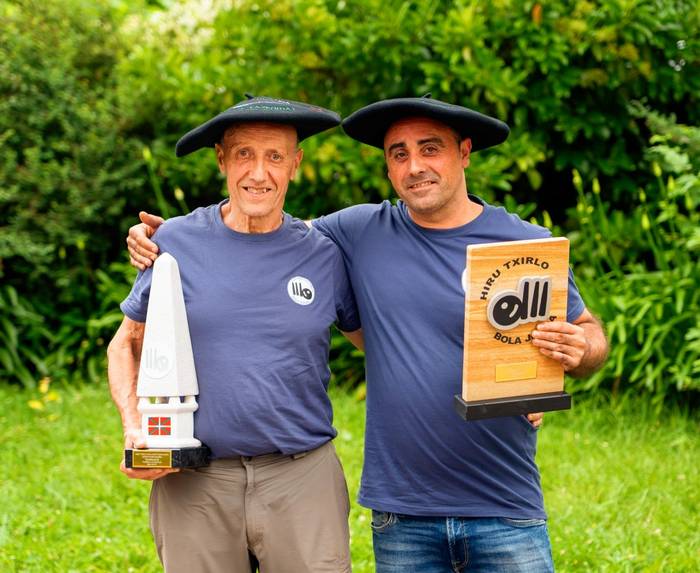 Bittor Astigarraga eta Jon Aransolo aurtengo Lehendakari Sariko eta Hiru Txirloko txapeldunak